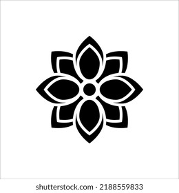 Icono de las flores en un estilo plano de moda aislado en el fondo blanco.