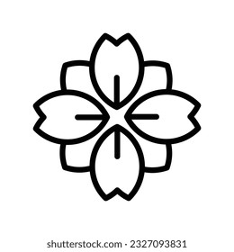Flower icon in trendy flat style isolated on white background.