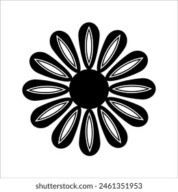 Flower icon in trendy flat style isolated on gray background. Spring symbol for your web site design, logo, app, UI. Vector illustration.