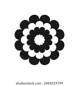 Icono de la flor en estilo plano de moda aislado sobre fondo blanco. Símbolo de la primavera para su diseño del Sitio web, logotipo, App, UI. Ilustración vectorial.