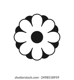 Flower Icon in trendy flat style isolated on white background. Spring symbol for your website design, logo, app, UI. Vector illustration.