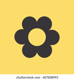 Flower Icon in trendy flat style isolated on grey background. Spring symbol for your web site design, logo, app, UI. Vector illustration,