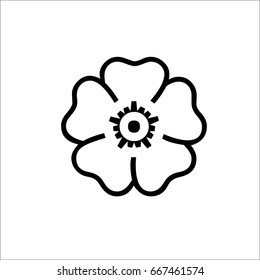 Flower Icon in trendy flat style isolated on grey background. Spring symbol for your web site design, logo, app, UI. Vector illustration, EPS10.