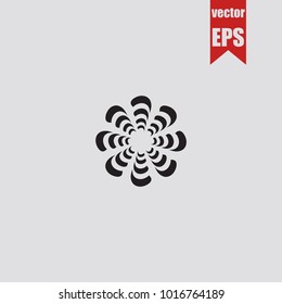 Flower icon in trendy isolated on grey background.Vector illustration.