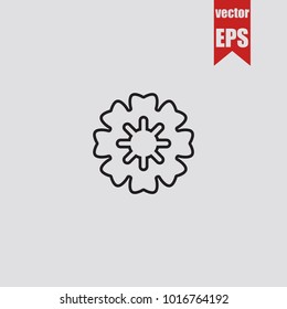 Flower icon in trendy isolated on grey background.Vector illustration.