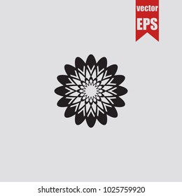 Flower icon in trendy isolated on grey background.Vector illustration.