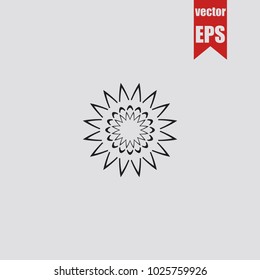 Flower icon in trendy isolated on grey background.Vector illustration.