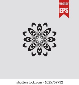 Flower icon in trendy isolated on grey background.Vector illustration.