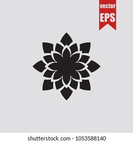 
Flower icon in trendy isolated on grey background.Vector illustration.