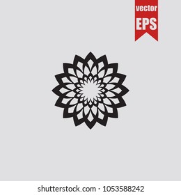 
Flower icon in trendy isolated on grey background.Vector illustration.