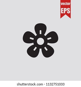 
Flower icon in trendy isolated on grey background.Vector illustration.