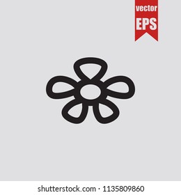 Flower icon in trendy isolated on grey background.Vector illustration.