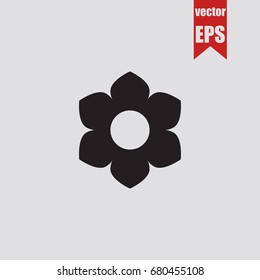 Flower icon in trendy isolated on grey background.Vector illustration.
