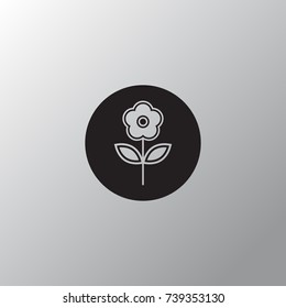 Flower icon in trendy isolated on grey background.Vector illustration.