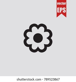 Flower icon in trendy isolated on grey background.Vector illustration.