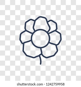 Flower icon. Trendy linear Flower logo concept on transparent background from Nature collection