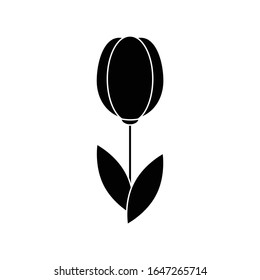 flower icon tulip sign vector
