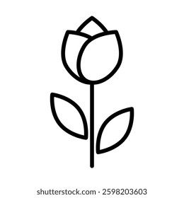 flower icon tulip sign vector