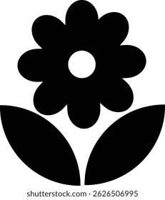 Icono de la flor con dos hojas.