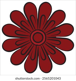 Flower icon uneven fill abstract background desigen 