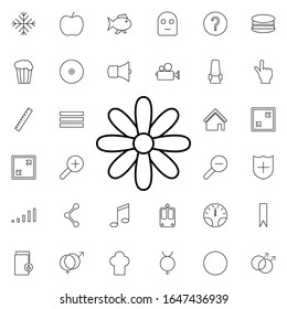 icono de flor. Conjunto universal de web para el diseño y desarrollo de sitios web, desarrollo de aplicaciones