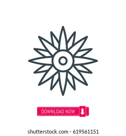 Flower icon, vector