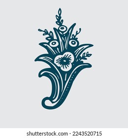 flower icon vector art natural