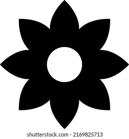 Vector de icono de flor. Hermosa ilustración del logo de la flor de la naturaleza. Diseño sencillo sobre fondo blanco..eps
