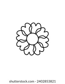 icono de flor, icono de mejor línea vectorial.