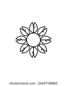 Icono de la flor, el mejor ícono de la línea del Vector.