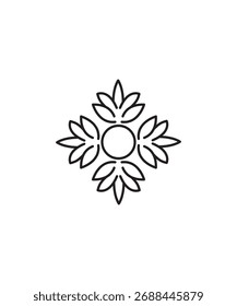flower icon, vector best line icon.