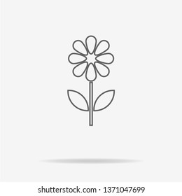 Flower icon. Vector concept illustration for design.