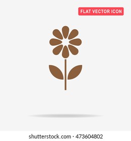 Flower icon. Vector concept illustration for design.