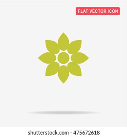 Flower icon. Vector concept illustration for design.
