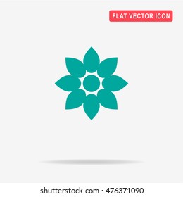 Flower icon. Vector concept illustration for design.