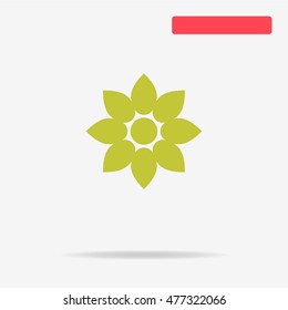 Flower icon. Vector concept illustration for design.