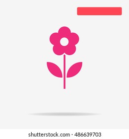 Flower icon. Vector concept illustration for design.