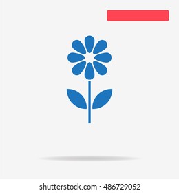 Flower icon. Vector concept illustration for design.