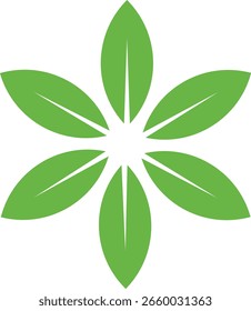 Flower Icon Vector, Decorative Floral Silhouettes, Petals, Blossom, Botanical Minimal Flat Style, Monochrome and Colorful Graphic symbol for Nature, Garden and Spring Design