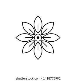 Flower icon vector design concept on white background