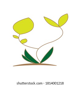 Ilustración de diseño vectorial de icono de flor