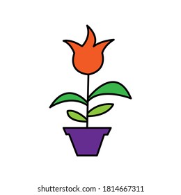 Flower icon vector design illustration