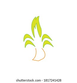 Ilustración de diseño vectorial de icono de flor