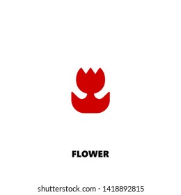 flower icon. flower vector design. sign design. red color