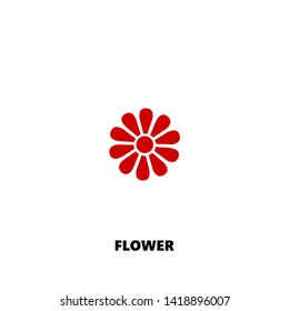 flower icon. flower vector design. sign design. red color