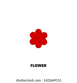 flower icon. flower vector design. sign design. red color