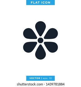 Flower Icon Vector Design Template