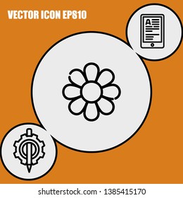 Flower icon vector eps10 illustration