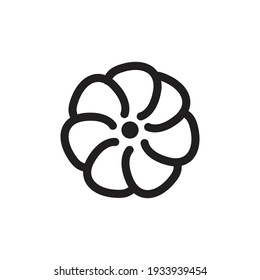 Flower icon vector. Fan icon vector.
