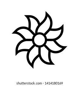 Flower Icon Vector - Flat and Trendy Sign / Symbol Illustration in White Background.